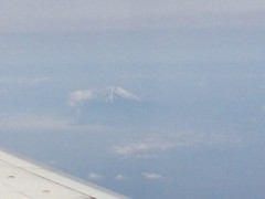雪解けの富士。